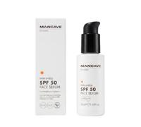 ManCave Skin Shield SPF 50 Face Serum 50ml, Lightweight Daily Hydration with UVA & UVB Protection, Fast-Absorbing, Non-Greasy Finish, Vegan Formula, Made in UK