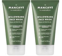 ManCave Willowbark Face Wash 125ml for Men, Cleanse and Detoxify with Willow bark Extract, Green Tea and Spinach Extract, Lathering Sulphate-Free Formula, Natural Formulation, Vegan Friendly