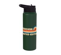 MANCERA Retro 70s 80s Sunset Stripe Stainless Steel Insulated Water Bottle