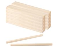 MANCHAP 100 Pack 30cm x 5mm Hardwood Unfinished Wood Dowel Rods - Square Sticks for Crafts, Arts & DIY Projects