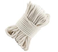 MANCHAP 10mm x 50m Macrame Cord, 164 Feet 4-Strand Natural Macrame Cotton Rope for Knitting, Gift Wrapping, Wedding Decorations