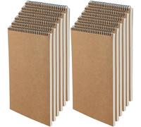 MANCHAP 12 Pack 30 Sheets/60 Pages A4 Spiral Landscape Sketchbook, A4 Spiral Bound Drawing Sketch Pad, Kraft Cover Art Sketchbook for Drawing, Painting