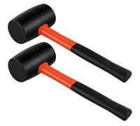 MANCHAP 2 PCS 32oz Rubber Mallet, Rubber Hammer with Soft Grip for DIY, Camping, Woodworking