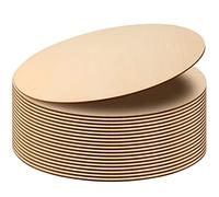 MANCHAP 20 Pcs 30cm/12 Inch Craft Wooden Circles, 3mm Thick Unfinished Round Wood Blank Wooden Discs for Pyrography, Painting, DIY