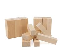 MANCHAP 20 PCS Basswood Carving Blocks Set, 2 Size Unfinished Whittling Wood Blocks for DIY Crafts