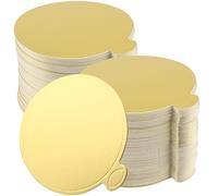 MANCHAP 300 PCS 3.5 Inch Gold Cake Board, 90mm Mini Round Cardboard Cake Base, Mini Mousse Dessert Boards for Wedding, Birthday, Parties