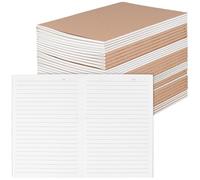 MANCHAP 36 Pack A5 Kraft Paper Notebook, 72 Pages/36 Sheets, Brown Lined Notepad for Home Office, 20.5 x 14 cm, 80gsm