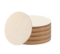 MANCHAP 40 PCS 20cm/8 Inch Craft Wooden Circles, 2mm Thick Unfinished Wooden Discs Round Wood Blanks for Crafts, Painting, DIY