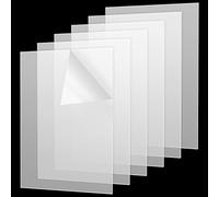 MANCHAP 6 PCS 2mm A4 Clear Acrylic Sheet, 29.7 x 21cm Acrylic Sheets, Transparent Acrylic Plastic Panels for Home Decoration, Painting