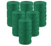 MANCHAP 6 Rolls 2mm x 100m Green Garden String, 3 Strands Jute Garden Twine for DIY Gardening, Handicraft Making