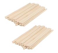 MANCHAP 60 Pack 30cm/12 Inch Wooden Dowels Rods, 10mm Round Wood Craft Sticks, Hardwood Dowels Rods for Woodcraft, Decorations
