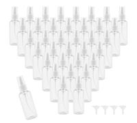 MANCHAP 60 Pack 60 ML Plastic Spray Bottles with Caps, Clear Empty Refillable Plastic Bottles, Fine Mist Spray Bottles Mini Travel Size Spray Bottles Containers for Essence, Hair Spray, Toner