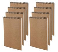 MANCHAP 8 PCS A4 Landscape Sketchbook, 60 Pages/30 Sheets Spiral Bound Sketchbook, A4 Art Sketch Drawing Pad for Artist Painting