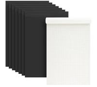 MANCHAP 8 PCS Grid Paper Pad, A4 Quadrille Blueprint Pad, 5x5 Quad Ruled White Grid Paper Notebook for Drawings, Drafting, 80 Sheets, 8.2 x 12.2 inch