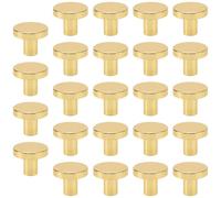 MANCHAP Gold Drawer Knobs, 24 Piece Round Cabinet Knobs for Cupboard, Wardrobe, Furniture Decoration, 25 x 20mm
