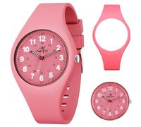 ManChDa Analog Watch Women Watches Waterproof Nursing Watch for Nurse Medical Watch for Women Watch with Secondhand Sport Watch Easy to Read, 3-a. Full Pink