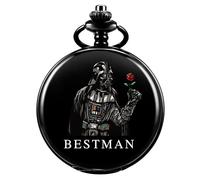 ManChDa Engraved Pocket Watches for Groomsmen Bestman Ringbearer Pocket Watchs, 9-a. Bestman