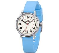 ManChDa Watches for Woman Waterproof Watch Easy Read Nurse Watch Silicone Strap Luminous Dial Analog Second Hand Quilck Release Ladies Watches Doctors Medical Students - Baby Blue
