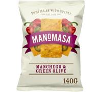 Manchego & Green Olive Sharing Tortilla Chips 140g(5 Pack) | Premiyum product | Good to grip and built to dip, this sturdy chip is the king of the tapas table.