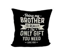 Mancheng-zi Brother Gifts Pillow Covers 18x18, Brother Gifts from Brother Sister, Best Brother Gifts, Brother Pillow Gifts from Sister, Being My Brother is Really The Only Gift You Need