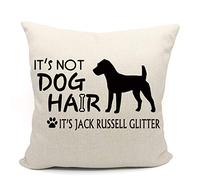 Mancheng-zi Jack Russell Terrier Gifts, Jack Russell Pillow Covers 18x18, Jack Russell Pillow,Reserved for The Dog Throw Pillow Case