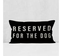 Mancheng-zi Reserved for The Dog Throw Pillow Case, Dog Lover Decor, Funny Cover, Gifts for Mom and Owner, 20 x 26 Inch Cushion Cover for Sofa Couch Bed (Black)