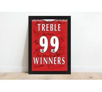 Manchester 1999 Treble Squad Signed (printed) Framed United Photo Printed Autograph Man Utd