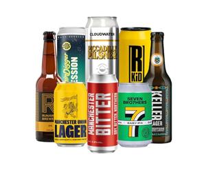 Manchester Breweries Craft Beer Mixed Case of British Lager, IPA's and Pale Ales (8 pack) - Manchester Gift Set for Men, For Her, Perfect for Birthdays, Anniversary, Christmas, Colleague, For Dad