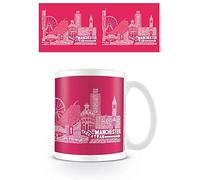 Manchester Citography Ceramic Mug, Multi-Colour, 11 oz/315 ml
