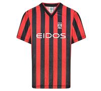 Manchester City 2001 Away Retro Shirt Red/Blk
