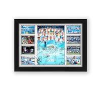 Manchester City 2024 Premier League Champions Autograph Poster Print - Signed Limited Edition Man City Collectors Merchandise for Football Supporters (Framed A3 (30x40cm))
