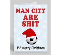 Manchester City are Shit - Rude/Funny Premium Quality Christmas Card