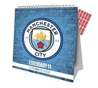 Manchester City Calendar 2026 Desk Calendar Man City Desk Easel Style flip Football Calendar Gift Present with Free Organising Stickers
