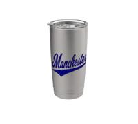 Manchester City England Varsity Script Classic Style Stainless Steel Insulated Tumbler