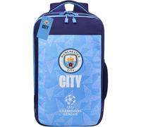 MANCHESTER CITY F.C. Backpack for Men Teens, Rucksack for Work, Boys School Bag, Sports Travel Supporters' Merchandise Gear, Football Gifts for Men (Blue)
