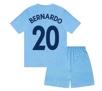 Manchester City F.C. Boys Bernardo 20 Sublimation Short Pyjamas Navy 12-13 Years