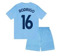 Manchester City F.C. Boys Rodrigo 16 Sublimation Short Pyjamas Navy 10-11 Years