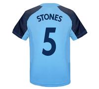 Manchester City F.C. Boys Stones 5 Poly T-Shirt Sky Blue 6-7 Years