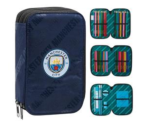 MANCHESTER CITY F.C. Filled Pencil Case Colouring Stationery Set School Supplies