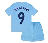 Manchester City F.C. Manchester City FC Haaland 9 Sublimation Short Pyjamas Navy 10-11 Years, Navy Blue Haaland 9