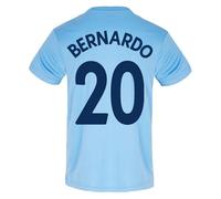 Manchester City F.C. Mens Bernardo 20 Poly T-Shirt Sky Blue Medium