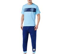 MANCHESTER CITY F.C. Mens Pyjamas Man City Cotton PJs Loungewear Official Football Gifts For Men (XXL) Blue