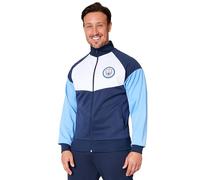 MANCHESTER CITY F.C. Mens Zip Up Track Jacket with Pockets (Navy, S)