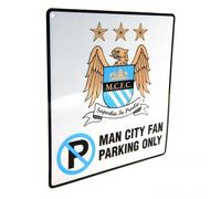Manchester City F.C. No Parking Sign- metal no parking sign- approx 23cm x 25cm- on a header card - Official Football Merchandise