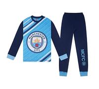 Manchester City F.C. Official Boys Sublimation Long Pyjamas Sky Blue 11-12 Years