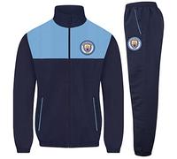 Manchester City F.C. Official Gift Mens Jacket & Pants Tracksuit Set Navy 3XL