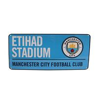 Manchester City F.C. Unisex Official Colour Street Sign, Multi-Colour, One Size UK