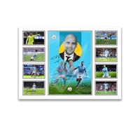 Manchester City FC 2025/26 Premier League Squad Poster Print | Pep Guardiola, Haaland & Foden | Limited Edition Soccer Collectible Fan Memorabilia Wall Art (Unframed A3 (30x40cm))