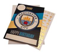 Manchester City FC Birthday Card With Stickers Official Merchandise