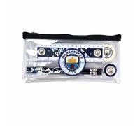 Manchester City FC Clear Pencil Case Stationery Set